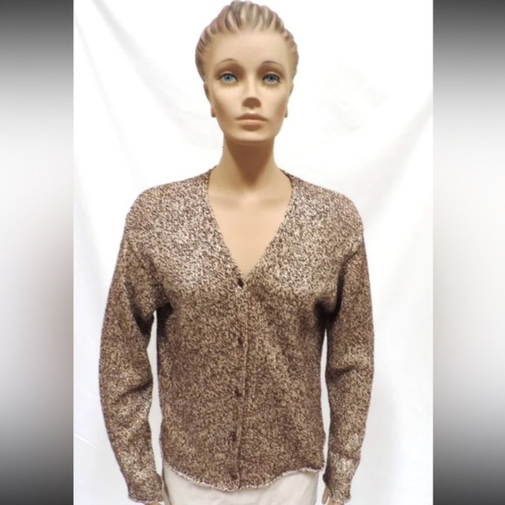 Eileen Fisher Brown Knit Cardigan Size M